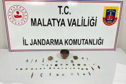 Malatya'da tarihi eser niteliğinde 43 parça ele geçirildi