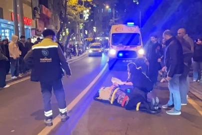 Tekirdağ'da motosikletin çarptığı kadın yaralandı