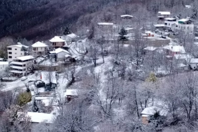 Uludağ eteklerinde beyaz uyanış! Bursa'nın meşhur köyüne ilk kar düştü...