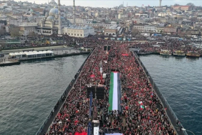 Galata Köprüsü’nde Filistin yürüyüşüne ilişkin toplanma alanları ve ulaşım detayları belli oldu