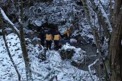 Deredeki otomobile 20 metre mesafede cesedi bulundu