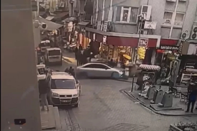 Fren yerine gaza bastı, vatandaşların arasına daldı! O anlar kamerada...