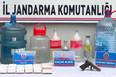 Manisa'da sahte rakı ve kaçak makaron ele geçirildi