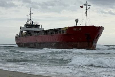 Tekirdağ'da yük gemisi karaya oturdu