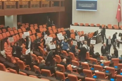 DEM Parti'den TBMM'de Suriye protestosu