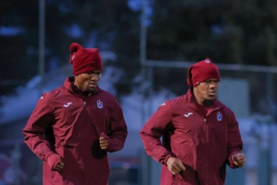 Trabzonspor'da yeni transfer Chibuike Nwaiwu antrenmana çıktı