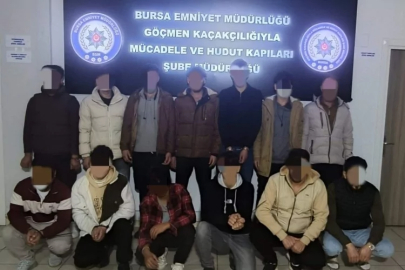 Bursa'da göçmen kaçakçılığına geçit verilmedi! 13 kaçak yakalandı