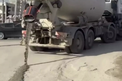 Yola beton döken mikserin şoförüne 5 bin 662 lira cezası