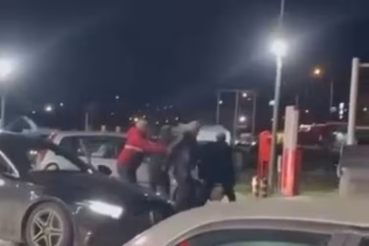 Bursa'da akaryakıt istasyonunu boks ringine çevirdiler