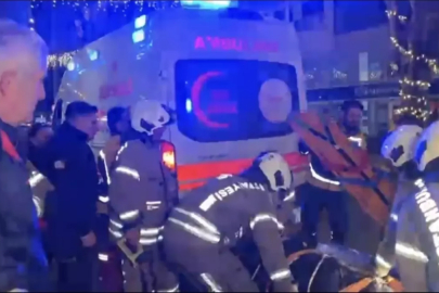 Bakırköy'de ahşap merdiveni çöken marketin çalışanı yaralandı