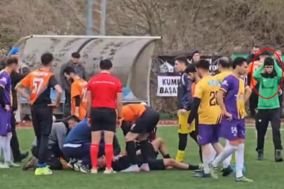 Amatör lig maçında korku dolu anlar! Saniyelerle yarıştılar