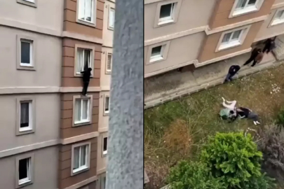 Ailelerinin evde bastığı gençler 4. kattan atladı!
