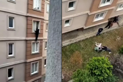 Ailelerinin evde bastığı gençler 4. kattan atladı!