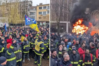 Fransa'da itfaiyecilerle polisler karşı karşıya geldi! Arbede çıktı