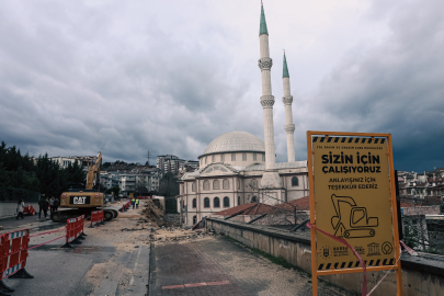 Nilüfer'de çöken istinat duvarı yenileniyor