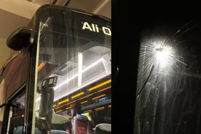 Trabzonspor takım otobüsüne taşlı saldırı!