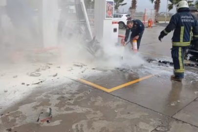 Akaryakıt istasyonunda ölümden döndü!