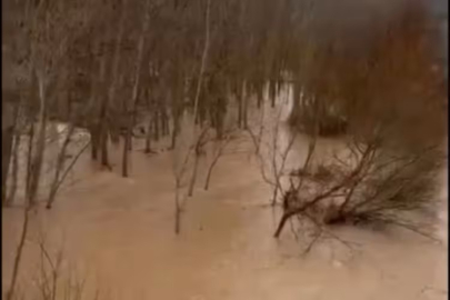 Bursa'da sel alarmı! Dere taştı, yollar çöktü...