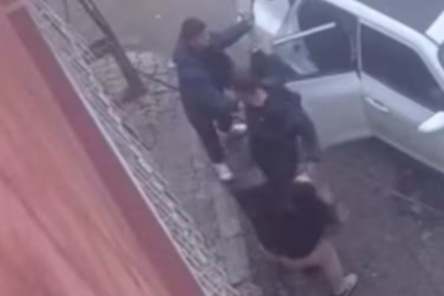 Eski eşe sokak ortasında darp! O anlar kameraya yansıdı...