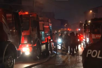 Mermer atölyesinde yangın: 2 kişi dumandan etkilendi