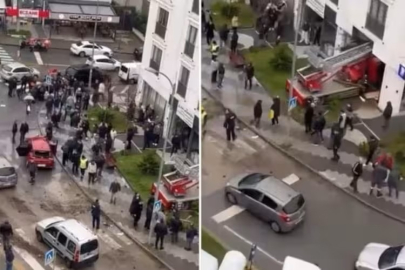 Vinçle diş polikliniğine daldı!