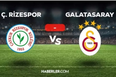 Ç.Rizespor Galatasaray maçı kaç kaç, bitti mi MAÇ SKORU! Ç.Rizespor Galatasaray maçı kaç kaç, canlı maç skoru!