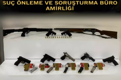 Aile apartmanına silah kaçakçılığı operasyonu; 3 tutuklama