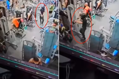 Kafasında kaskla spor salonuna girip kurşun yağdırdı!