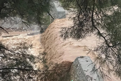 Aydın'da dere taştı; 9 ev tedbir amaçlı tahliye edildi