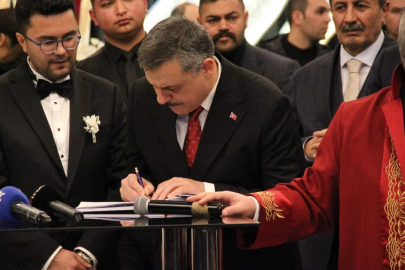 İçişleri Bakanı Mustafa Çiftçi, Çorum'da nikah şahidi oldu