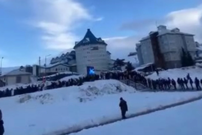 Uludağ'daki teleferik kuyruğu şaşırttı