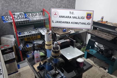 Ankara'da sahte plaka operasyonu: 1 gözaltı