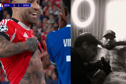 Otamendi'nin dövmeleri gündem oldu! En sevdiği diziler vücudunda