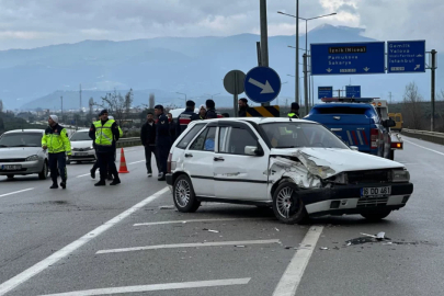 Bursa'da korkutan kaza! Şans eseri yaralanan olmadı