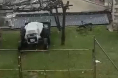 Bursa Kestel'de kar yağışı başladı...