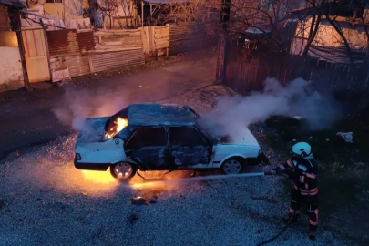 Malatya'da babasının aracını yakan kişi gözaltına alındı