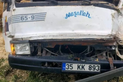 Bursa'da refüje çıkan kamyonun sürücüsü yaralandı