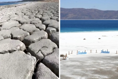 Kuraklıkla boğuşan Salda Gölü'nden sevindiren haber