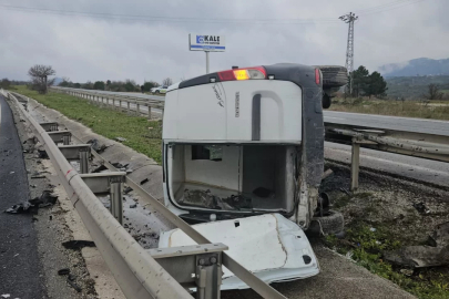 Bursa-Yalova yolunda korku dolu anlar: Araç takla attı