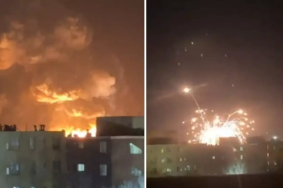 İran'da mühimmat deposu vuruldu! Şiddetli patlamalar meydana geldi