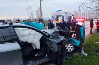 SUV tipi araç otomobile ok gibi saplandı: 1 ölü, 1 yaralı