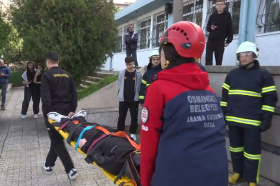 Osmangazi’de Gerçeğini Aratmayan Yangın Tatbikatı