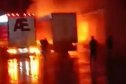 Artvin'de TIR Parkında Yangın: 2 TIR Kullanılamaz Hale Geldi