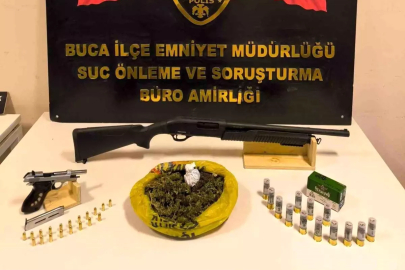İzmir'de aranan şahıs silah ve uyuşturucuyla yakalandı