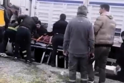 TIR'ın çarptığı kadın ağır yaralandı