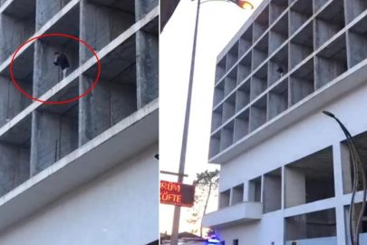 Yazılan cezanın miktarını görünce soluğu binanın tepesinde aldı