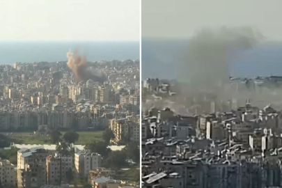 İsrail Beyrut'u yine vurdu, şehirden dumanlar yükseliyor