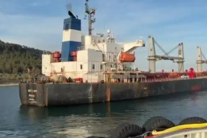 Çanakkale Boğazı'nda gemi karaya oturdu: Boğaz trafiğe kapatıldı