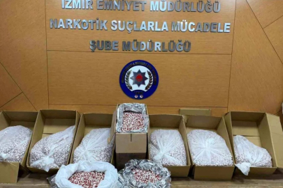 İzmir'de narkotik polisi 356 bin uyuşturucu hap yakaladı