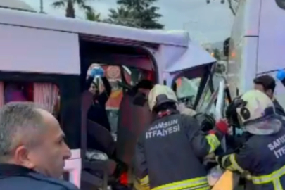 Minibüs, hafif ticari araç ve otobüse çarptı: 7 yaralı